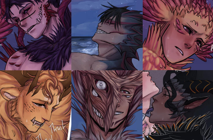 Monster Previews for Blessed Curses: A JJK Zine (25')
